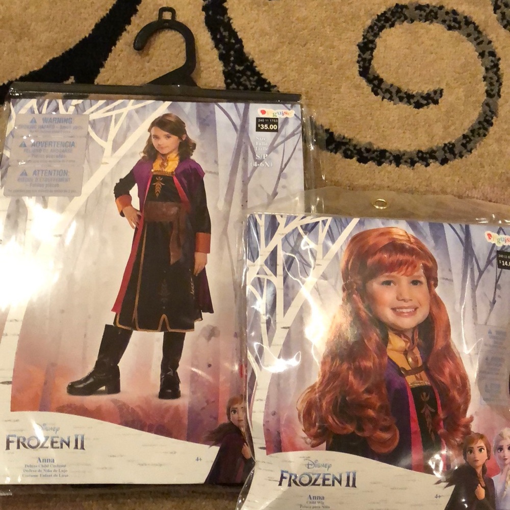 Brand new Frozen 2 Anna costume with wig